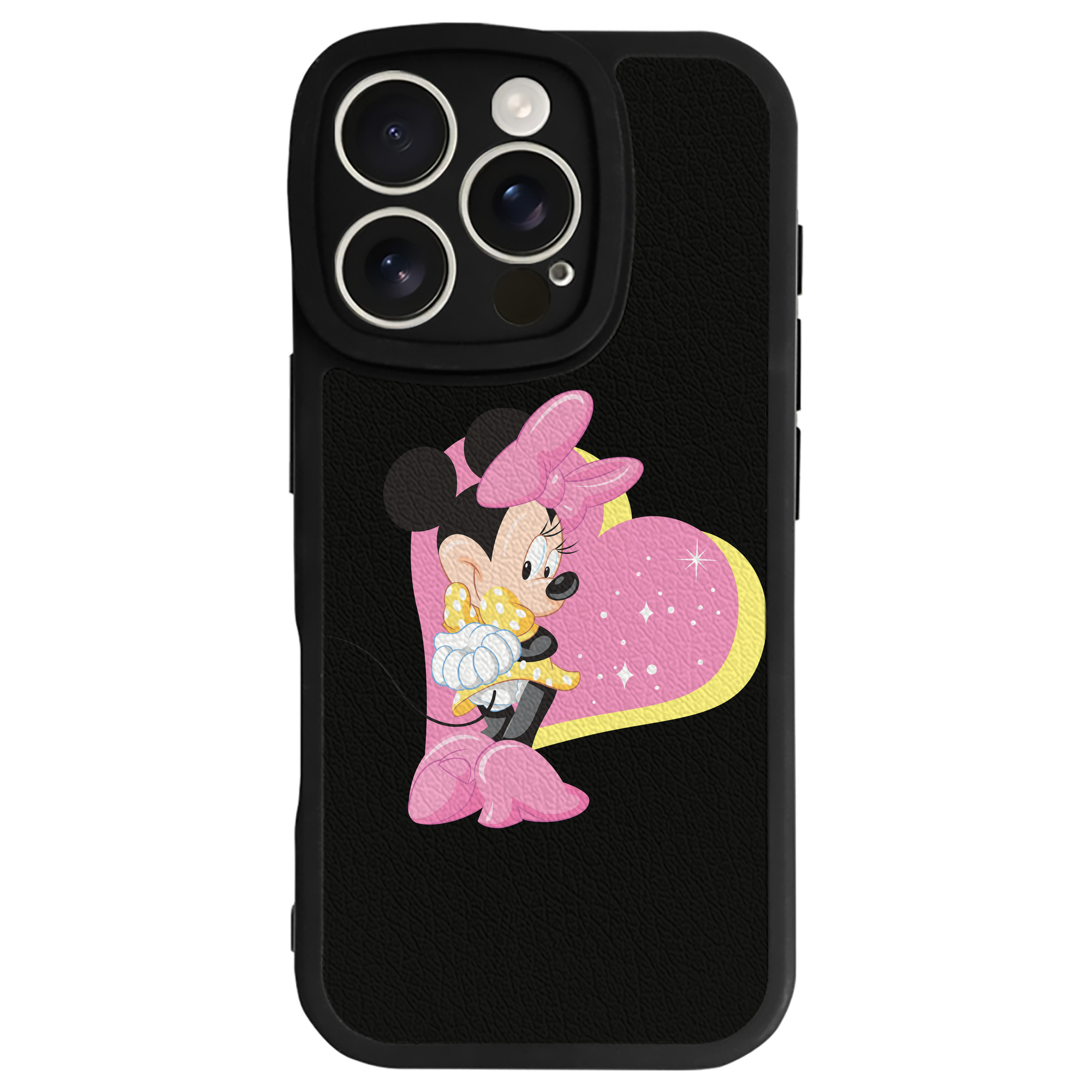（画像用） ミッキーマウス Mickey Mouse 【iPhone 16シリーズ対応】シリコンスマホケース（レザー調） 材質：シリコン
